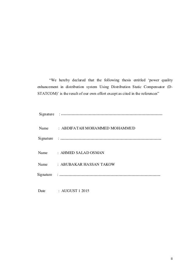 improvement quality thesis